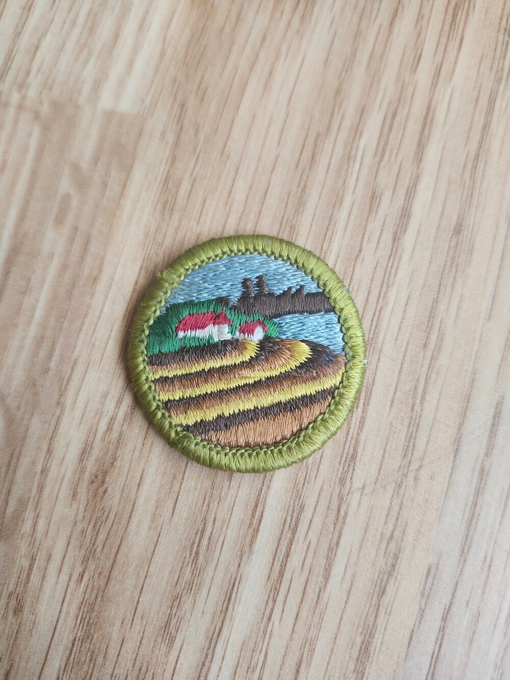 Vintage BSA Boy Scouts of America Farm Mechanics Merit Badge Patch Agriculture